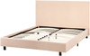 Bett mit Lattenrost Bouclé ALBI 120 x 200 cm Beige Bild 5