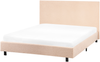 Bett mit Lattenrost Bouclé ALBI 120 x 200 cm Beige Bild 4