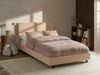 Bett mit Lattenrost Bouclé ALBI 120 x 200 cm Beige Bild 3