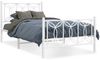 vidaXL Bettgestell mit Kopf- und Fußteil Metall Weiß 100x200 cm 376190 Bild 2
