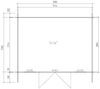 Alpholz Gartenhaus Mirko Modern Gartenhaus aus Holz Holzhaus mit 40 mm Wandstärke Blockbohlenhaus mit Montagematerial Bild 4