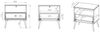 Küchenklapphängeschrank Rimini 80x36cm Glaseinsatz matt Farbe: RAL 1027 currygelb matt / grau RI-W4BS/80/WKF Bild 3