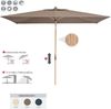 Doppler Alu Wood Auto-Tilt Ultra 300 x 200 cm Marktschirm Sonnenschirm 3 Farben Mittelmastschirm 846 Greige Bild 5