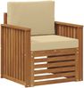 vidaXL Outdoor-Sofagarnitur Massives Akazienholz und Polyester Natur 3436353 Bild 2