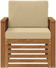 vidaXL Outdoor-Sofagarnitur Massives Akazienholz und Polyester Natur 3436353 Bild 3