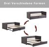 Rolanstar Ausziehbares Schlafsofa mit Lattenrosten, 90/180x200 cm, Samtstoff, Dunkelgrau Bild 4