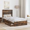 vidaXL Aufbewahrungsbett Geräucherte Eiche 100 x 200 cm Holzwerkstoff 3411592 Bild 3
