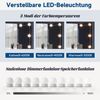 SONNI Schminktisch Schwarzer Eck-Schminktisch, Spanplatte + MDF, Verstellbarer Spiegel Bild 2