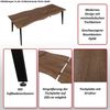 Esszimmertisch HWC-O60, Ausziehtisch Esstisch, Eisen MDF ausziehbar 160-220cm ~ Walnuss-Optik Bild 2