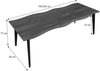 Esszimmertisch HWC-O60, Ausziehtisch Esstisch, Eisen MDF ausziehbar 160-220cm ~ Walnuss-Optik Bild 3