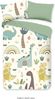 Good Morning Kinder Baby Bettwäsche 100x135 Quint Dinos Regenbogen grün 33466 Bild 2
