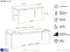 WFL GROUP Esstisch Elan Rechteckiger Ausziehbarer Tisch mit Braunen Beinen (MADE IN EU, XXL Groß – 160 x 90 cm und 180 x 90 cm ausziehbar auf 250 und 270 cm), Butterfly Auszug, Modernes Minimalistisches Premium Design Bild 3