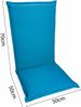 sunnypillow Liegenauflage Polsterauflagen Gartenstuhlauflage 120 x 50 extra Dicke 9cm, 2er Set Blau Bild 3