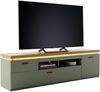 Wohnwand >MONIZ< (2-teilig) Salbei/Eiche, Lowboard 195x57x44cm, Wandboard 175x22x26cm Bild 4