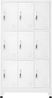 vidaXL Schließfachschrank mit 9 Fächern Stahl 90x45x180 cm Grau 20157 Bild 2