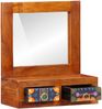 vidaXL Wandschrank mit Spiegel Braun 40 x 20 x 50 cm Massivholz Akazie 4016523 Bild 3