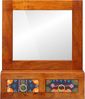 vidaXL Wandschrank mit Spiegel Braun 40 x 20 x 50 cm Massivholz Akazie 4016523 Bild 4