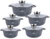 Zilner Topf-Set Graue Töpfe mit Keramik-marmorbeschichtung, Induktionstöpfe, Aluminium, Keramik (10-tlg) Bild 4