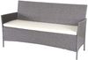 3-2-1-1 Poly-Rattan Garten-Garnitur Halden, Lounge-Set Sitzgruppe Sofa ~ grau, Kissen creme Bild 4