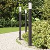 vidaXL Pollerleuchten mit Sensor&Steckdose 3 Stk. 110 cm Schwarz IP44 4006094 Bild 3