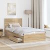 vidaXL Bettrahmen mit Kopfteil Sonoma-Eiche 100 x 200 cm Holzwerkstoff 3410933 Bild 3