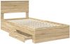 vidaXL Bettrahmen mit Kopfteil Sonoma-Eiche 100 x 200 cm Holzwerkstoff 3410933 Bild 5