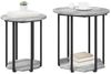 vidaXL Beistelltisch-Set mit Regal 2 pcs Grau 869717 Bild 3