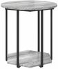 vidaXL Beistelltisch-Set mit Regal 2 pcs Grau 869717 Bild 5
