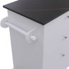 Kücheninsel HWC-P62 mit 2 Sitzhockern, Küchenschrank Schublade Staufächer MDF 90x131x47cm ~ weiß, Marmor-Optik schwarz Bild 5