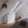 Küchenschrank für Dachschrägen R-Line Weiß Landhaus 140 cm 2er Set Vicco Bild 5