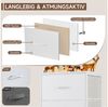 Refined Living Kommode Schubkastenkommode mit 2/4/5 /7/8/9 Schubladen stabilem Stahlrahmen (Beistelltisch mit Holzoberfläche und Stoffschubladen Modernes Design, Kommode Wohnzimmer mit Stabiler Stahlrahmen, Holzplatte 95cm Hoch), Kommode Geeignet für K... Bild 3