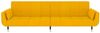 Schlafsofa 2-Sitzer mit 2 Kissen, Gelb Samt, 220 x 84,5 x 69 cm Bild 5
