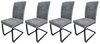 HTI-Living Esszimmerstuhl Schwingstuhl 4er Set Kinsey Grau (Set, 4 St), Freischwinger Esszimmerstuhl Bild 5