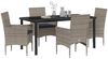 vidaXL Tisch- und Stuhlset mit Kissen 5 pcs Grau PE-Rattan 3379831 Bild 3