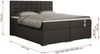 Boxspringbett, Deko Bed mit Matratze und Topper - SUSAN - 160x200cm - Grau Kunstleder - H3 Bild 5