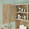 Badspiegelschrank Edge Weiß 54x55 cm mit Tür und offenen Fächern Vicco Bild 5