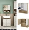 Badspiegelschrank Edge Weiß 54x55 cm mit Tür und offenen Fächern Vicco Bild 2