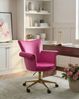 Schreibtischstuhl VELENCIA Samtstoff Fuchsia Bild 2