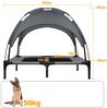 FIVMEN Hundebett Erhöhtes Haustierbett mit Dach für Außen und Innen, Grau, 3 Grössen: M/L/XL Bild 2