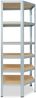 shelfplaza HOME 230x80x50 cm Eckregal in grau-verzinkt mit 6 Böden und 145 kg Traglast pro Boden Bild 4