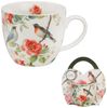 Duo-Gift Tasse DUO Porcelain – Tasse April im Geschenkkörbchen (460 ml) Vögel Bild 3