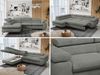 Mks Möbel 'Peter L-form' Ecksofa mit Bettfunktion, Bettkasten & einstellbaren Kopfstützen, Grau, Stoff, links Bild 2