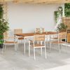 vidaXL Garten Essgruppe 7 pcs Massives Teakholz und Edelstahl 3334787 Bild 4