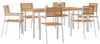 vidaXL Garten Essgruppe 7 pcs Massives Teakholz und Edelstahl 3334787 Bild 3