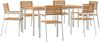 vidaXL Garten Essgruppe 7 pcs Massives Teakholz und Edelstahl 3334787 Bild 2