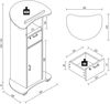 VCM Stehpult Redola 918364 Weiß H. 110 bis 120 cm x B. 56 cm x T. 37 cm Bild 4