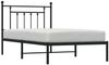 vidaXL Bettgestell mit Kopfteil Metall Schwarz 100x190 cm 353531 Bild 5