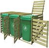 vidaXL Mülltonnenbox für 3 Tonnen 240 L Imprägniertes Holz 42271 Bild 3