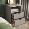 Nachttisch Eliza Grau/Schwarz 40 x 66 cm mit 2 Schubladen & 1 Fach Vicco Bild 5