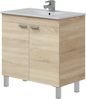 Waschbeckenunterschrank >ECO KIT< in Canadian Eiche Dekor - 80x80x45 (BxHxT) Bild 1